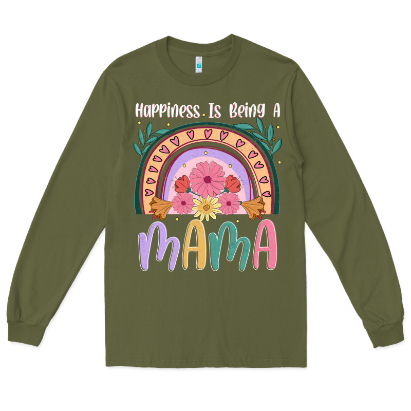 Happiness Is Being A Mama Long Sleeve Tee by JahusDesignShop | Teevron