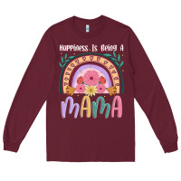 Burgundy happiness is being a mama Long Sleeve Tee - JahusDesignShop