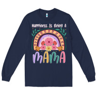 Navy happiness is being a mama Long Sleeve Tee - JahusDesignShop