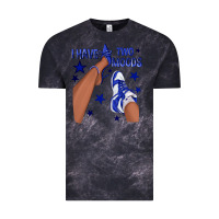 Cloud Black I Have Two Moods Royal Blue Sneakers Afro Girl Vintage Tee - texasbilliewilder