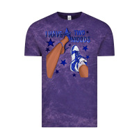 Cloud Purple I Have Two Moods Royal Blue Sneakers Afro Girl Vintage Tee - texasbilliewilder