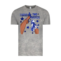 Cloud Rock I Have Two Moods Royal Blue Sneakers Afro Girl Vintage Tee - texasbilliewilder
