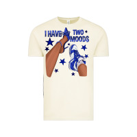 Vintage Arctic I Have Two Moods Royal Blue Sneakers Afro Girl Vintage Tee - texasbilliewilder
