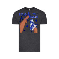 I Have Two Moods Royal Blue Sneakers Afro Girl Vintage Tee | Teevron