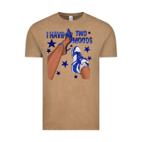 Vintage Coffee I Have Two Moods Royal Blue Sneakers Afro Girl Vintage Tee - texasbilliewilder