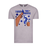 Vintage Zinc I Have Two Moods Royal Blue Sneakers Afro Girl Vintage Tee - texasbilliewilder