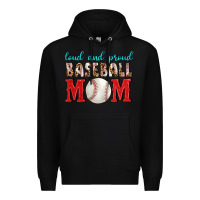 Black Loud And Proud Baseball Mom Premium Hoodie - BundleAndBundleShop
