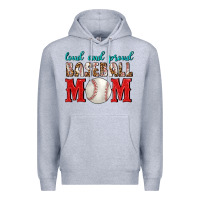 Heather Grey Loud And Proud Baseball Mom Premium Hoodie - BundleAndBundleShop