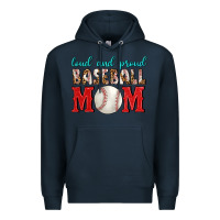 Navy Loud And Proud Baseball Mom Premium Hoodie - BundleAndBundleShop