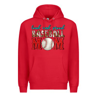 Red Loud And Proud Baseball Mom Premium Hoodie - BundleAndBundleShop