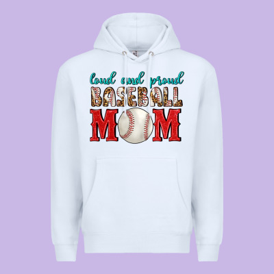 Loud And Proud Baseball Mom Premium Hoodie Designed By Bundleandbundleshop