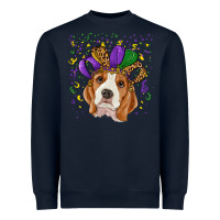 Navy mardi gras beagle Heavyweight Sweatshirt - RanaPortraitStore