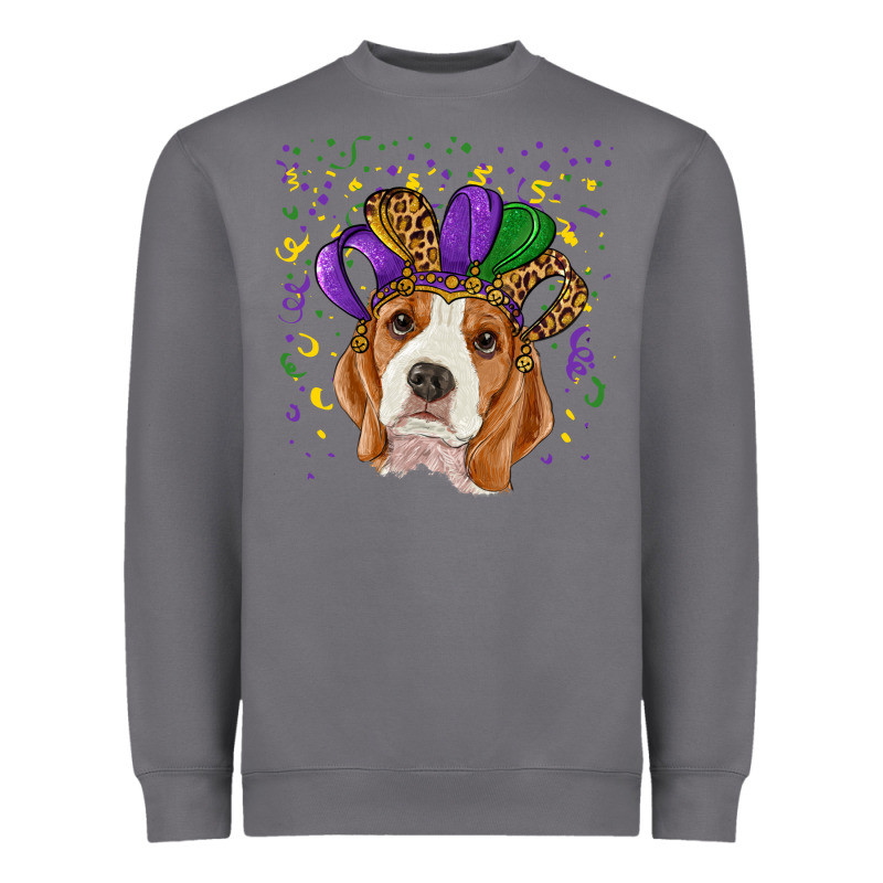 Mardi Gras Beagle Heavyweight Sweatshirt by RanaPortraitStore | Teevron