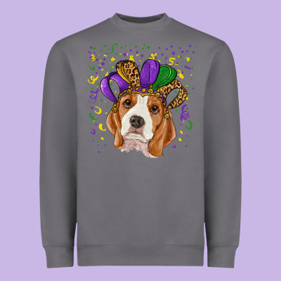 Heavyweight Sweatshirt mardi gras beagle