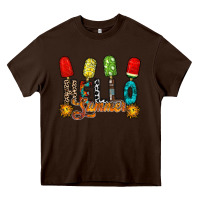 Chocolate Brown hello summer Heavy Core Tee - RacoonDesign