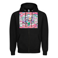 Black watercolor love nurse tumbler Zipper Hoodie - BundleAndBundleShop