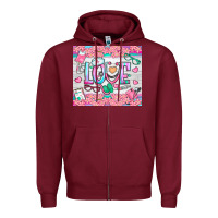 Burgundy watercolor love nurse tumbler Zipper Hoodie - BundleAndBundleShop