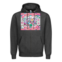 Charcoal Heather watercolor love nurse tumbler Zipper Hoodie - BundleAndBundleShop