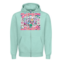 Seafoam watercolor love nurse tumbler Zipper Hoodie - BundleAndBundleShop