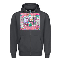 Smoke watercolor love nurse tumbler Zipper Hoodie - BundleAndBundleShop