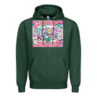 Sports Green watercolor love nurse tumbler Zipper Hoodie - BundleAndBundleShop