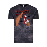 Cloud Black I Have Two Moods Black and Red Sneakers Afro Girl Vintage Tee - texasbilliewilder