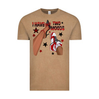 Vintage Coffee I Have Two Moods Black and Red Sneakers Afro Girl Vintage Tee - texasbilliewilder