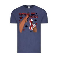 Vintage Denim I Have Two Moods Black and Red Sneakers Afro Girl Vintage Tee - texasbilliewilder