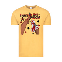 Vintage Mustard I Have Two Moods Black and Red Sneakers Afro Girl Vintage Tee - texasbilliewilder