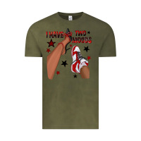 Vintage Olive I Have Two Moods Black and Red Sneakers Afro Girl Vintage Tee - texasbilliewilder