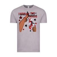 Vintage Zinc I Have Two Moods Black and Red Sneakers Afro Girl Vintage Tee - texasbilliewilder
