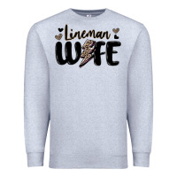 Heather Grey lineman wife Premium Sweatshirt - MaliasSmallBusiness