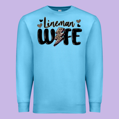 Lineman Wife Premium Sweatshirt Designed By Maliassmallbusiness