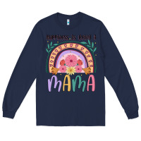 Navy happiness is being a mama Long Sleeve Tee - JahusDesignShop