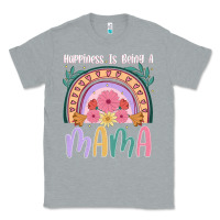 Heather Grey happiness is being a mama Classic Tee - JahusDesignShop