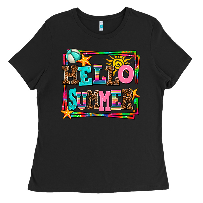Hello Summer Ladies Tee by AdoDesignShop | Teevron