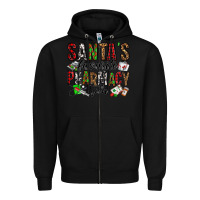 Black santa's favorite pharmacy tech Zipper Hoodie - Jasminsmagicworld