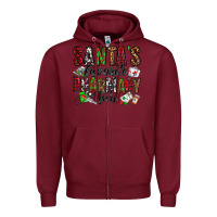 Burgundy santa's favorite pharmacy tech Zipper Hoodie - Jasminsmagicworld
