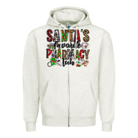 Oatmeal Heather santa's favorite pharmacy tech Zipper Hoodie - Jasminsmagicworld