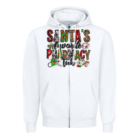 White santa's favorite pharmacy tech Zipper Hoodie - Jasminsmagicworld