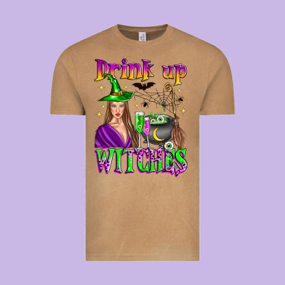 Drink Up Witches Vintage Tee Designed By Zillion Design Studio