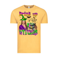Vintage Mustard drink up witches Vintage Tee - Zillion Design Studio