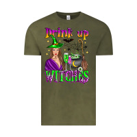 Vintage Olive drink up witches Vintage Tee - Zillion Design Studio