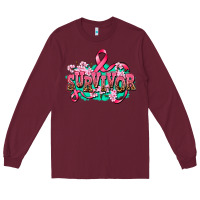 Burgundy survivor Long Sleeve Tee - AdoDesignShop