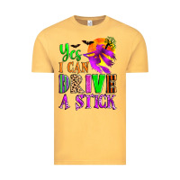 Vintage Mustard yes i can drive a stick Vintage Tee - Zillion Design Studio