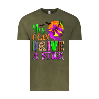 Vintage Olive yes i can drive a stick Vintage Tee - Zillion Design Studio