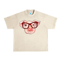 Sandshell pig with red glasses Urban Heavy Tee - RanaPortraitStore