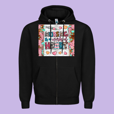Nursing Is A Work Of Heart Tumbler Zipper Hoodie Designed By Bundleandbundleshop