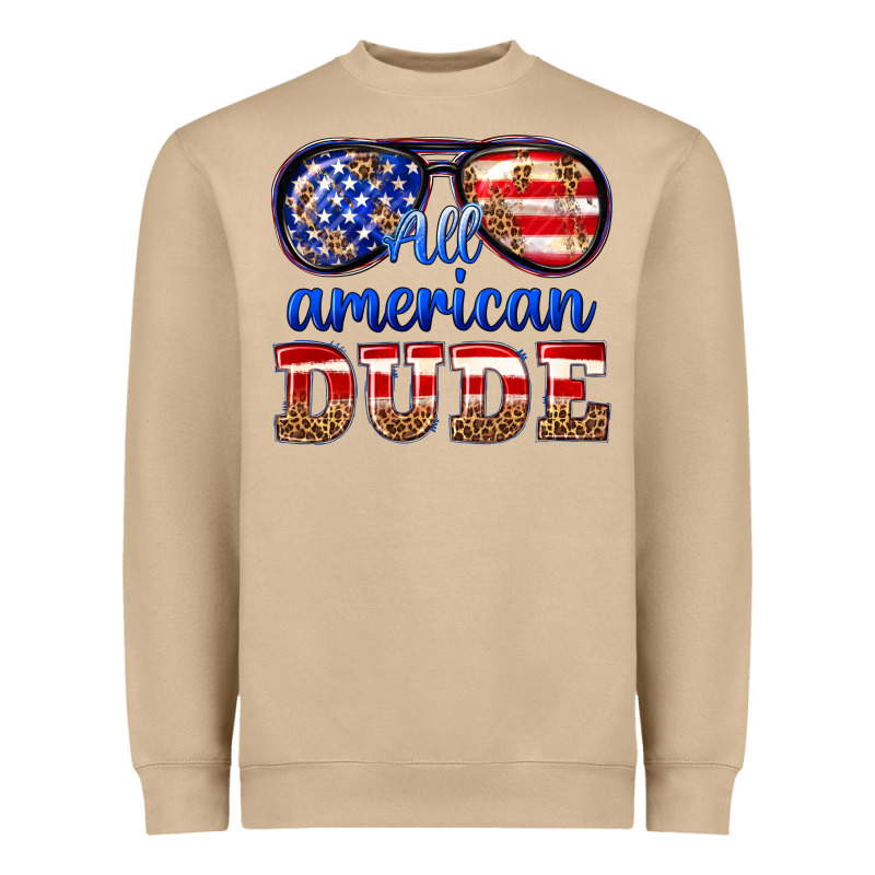 All American Dude Heavyweight Sweatshirt by texasbilliewilder | Teevron