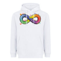 White infinity symbol autism Heavyweight Hoodie - MaliasSmallBusiness